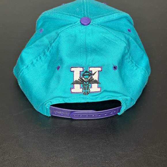 Vintage NBA Logo 7 Charlotte Hornets PRE-NEW ORLEANS Snapback Hat Cap - Picture 4 of 8